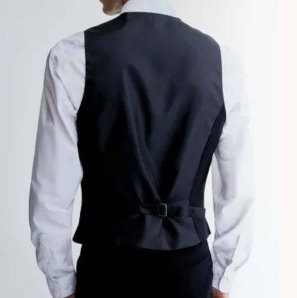H&M Slim Fit Suit Vest Size 38 in Black - Picture 2 of 15